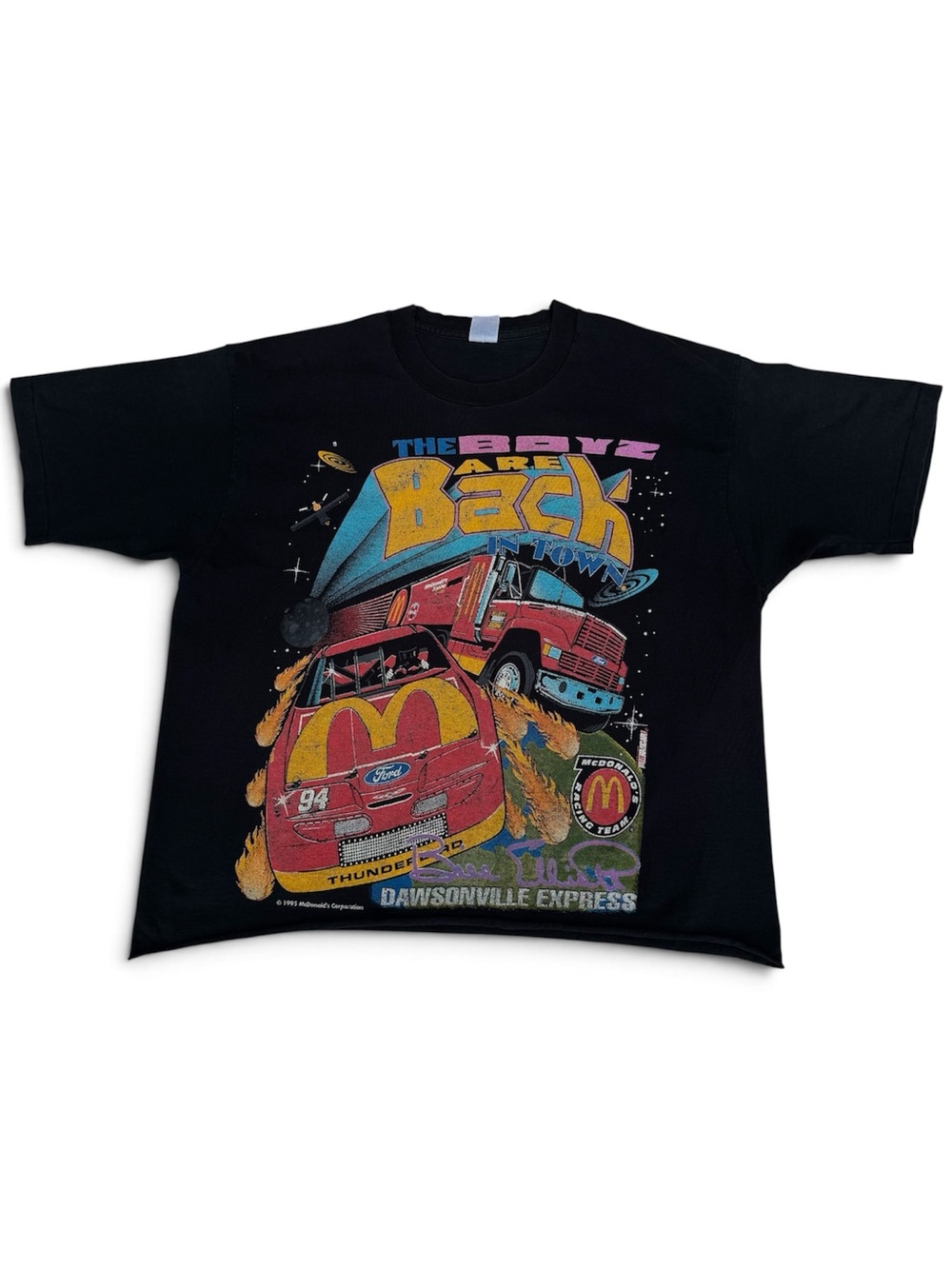 Vintage CROPPED Bill Elliott Nascar Racing t shirt